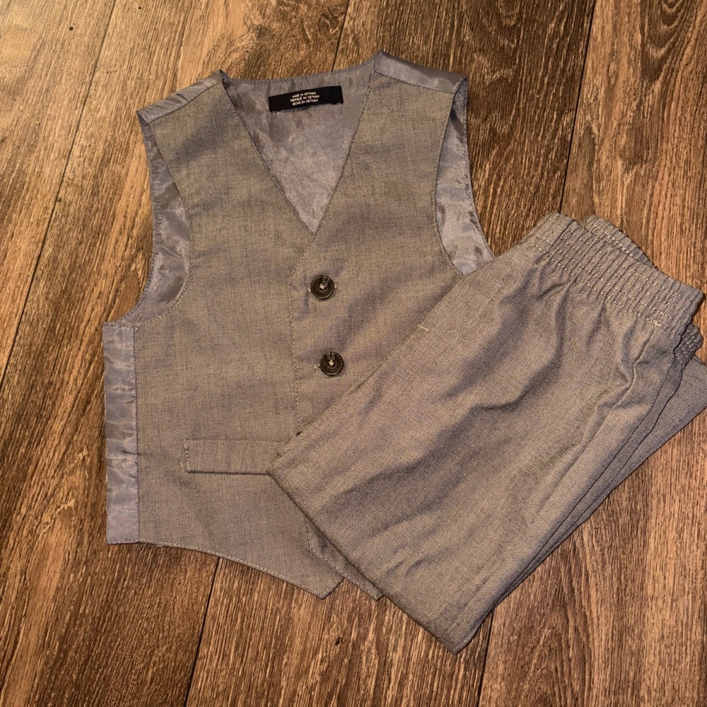 Nautica Gray Kids Matching Vest and Pants Set